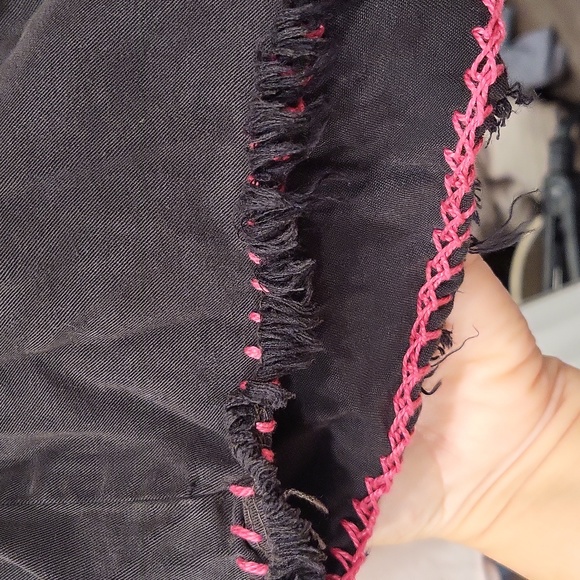 Lauren Moshi black shirt rare stitched star 💋 lips - Picture 3 of 8